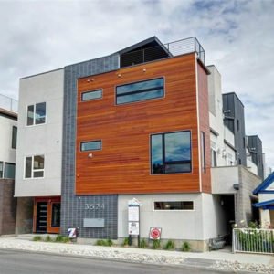 commercial development in denver , townhome shown